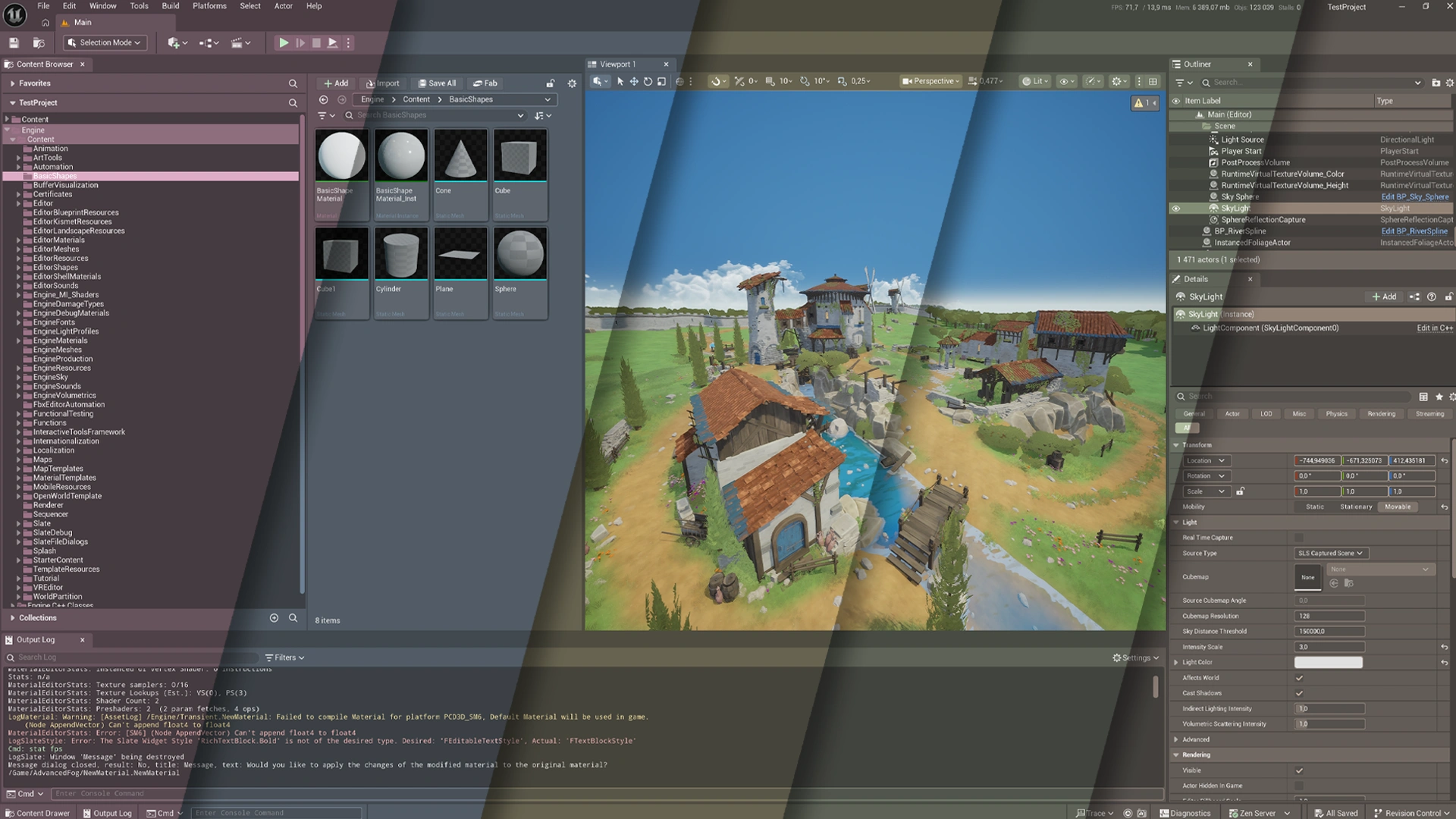 A showcase of the various Unreal Engine themes.