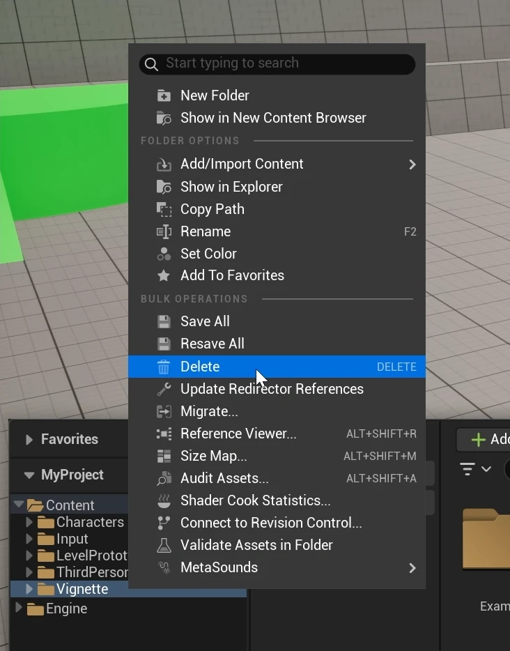 Showcasing how to uninstall assets or asset packs from your Unreal Engine project.