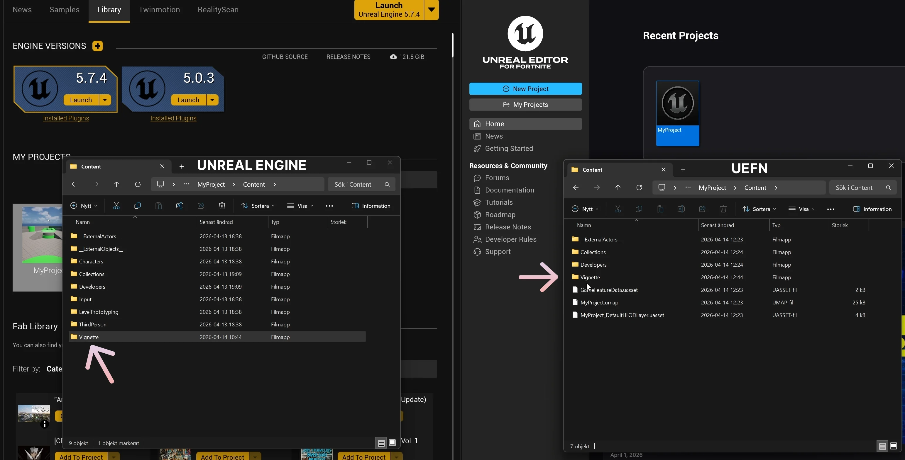 Showcasing how to install Fab products from Unreal Engine to UEFN.