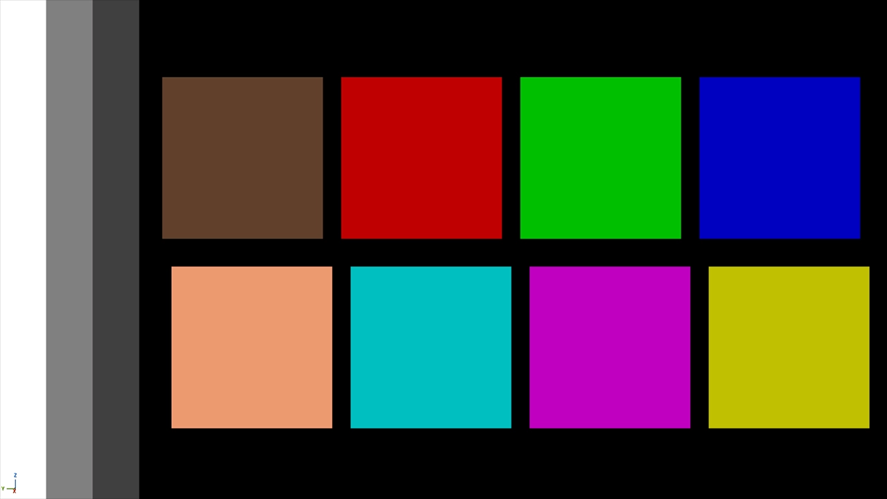 Showcasing color calibration flag in Unreal Engine.