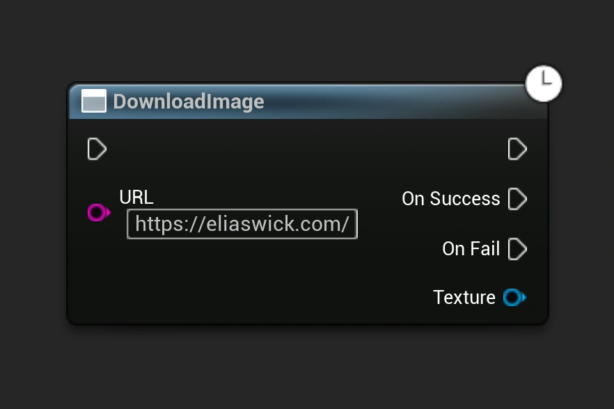 Showcasing the Download Image node in Unreal Engine.